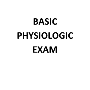 Memorization (Flash) Cards - Basic Physiological Exam