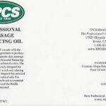 massage oil label